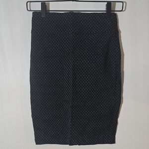 Joe Benbasset Black Patterned Pencil Skirt